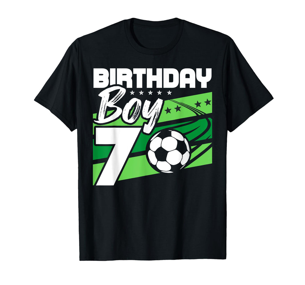 7 Years Old Birthday Soccer Player T-Shirt - Streetwear Style Unisex