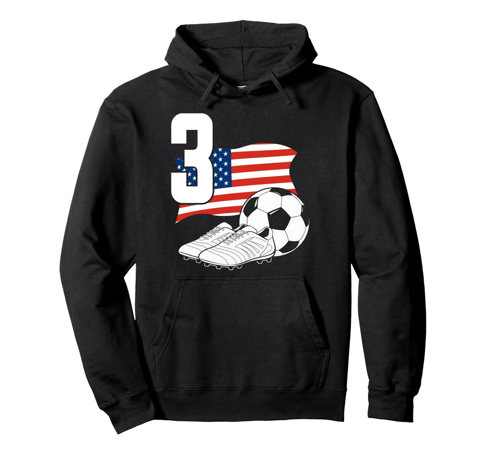 3 Soccer Birthday Gift Soccer Fan Hoodie - Streetwear Style Men Women
