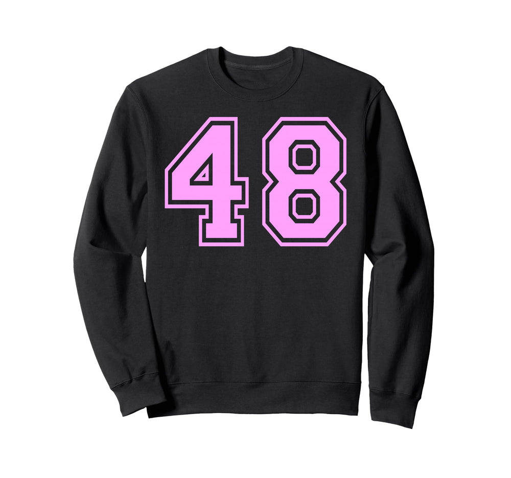 48 Number Forty Eight Sports Varsity Sweatshirt - Trendy Graphic Men Women