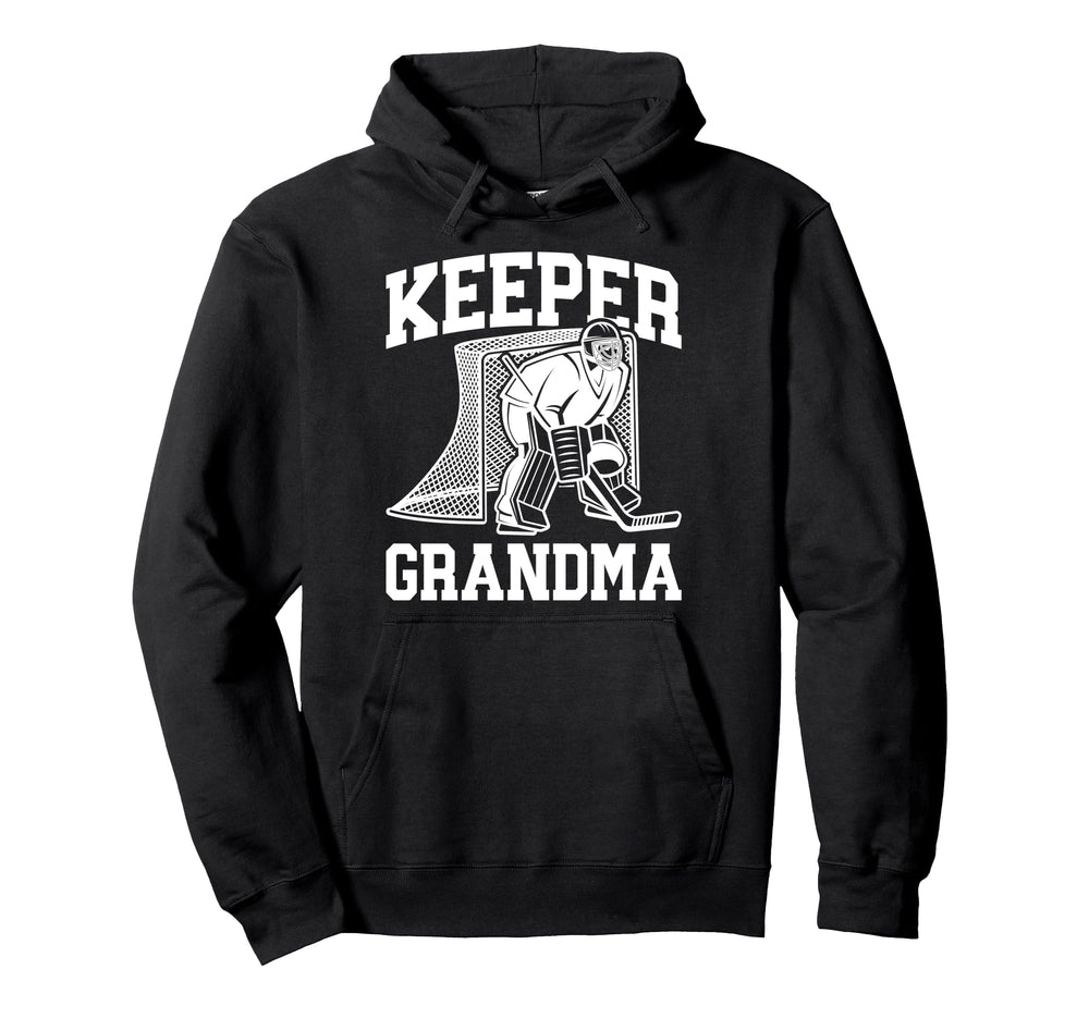 Ice Hockey Keeper Grandma Hockey Goalie Hoodie - Graphic Print Unisex