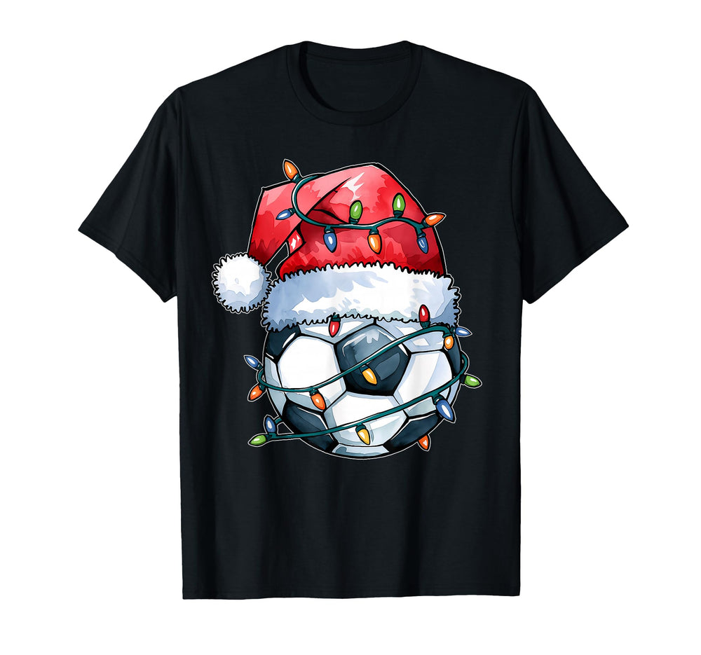 Santa Sports Soccer Player T-Shirt - Fun Novelty Design Unisex