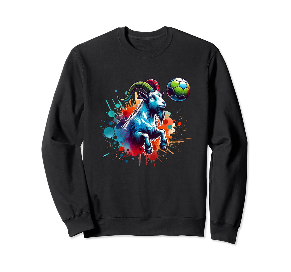 Goat Soccer Champion Player Ball Sweatshirt - Fun Novelty Design Men Women