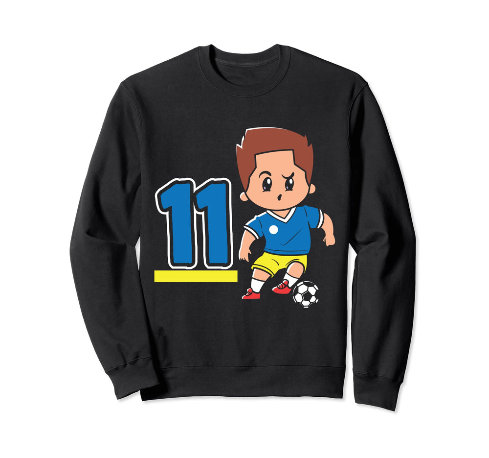 11Th Birthday 11 Years Soccer Football Sweatshirt - Trendy Graphic Unisex
