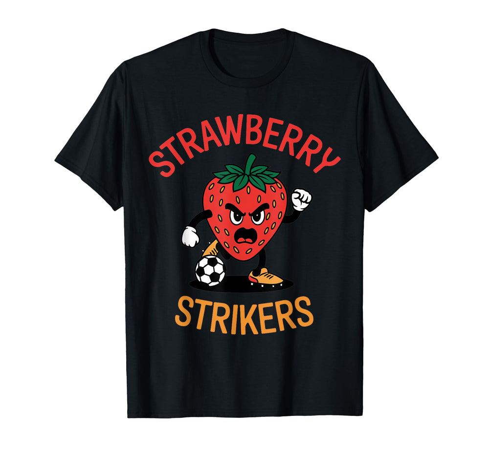 Strawberry Strikers Funny Soccer T-Shirt - Novelty Apparel for Adults