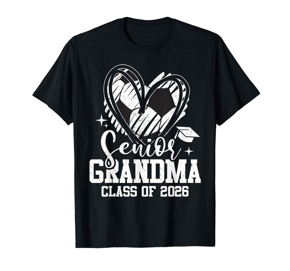 Senior Grandma Class 2026 Soccer Graduation T-Shirt - Graphic Print Unisex