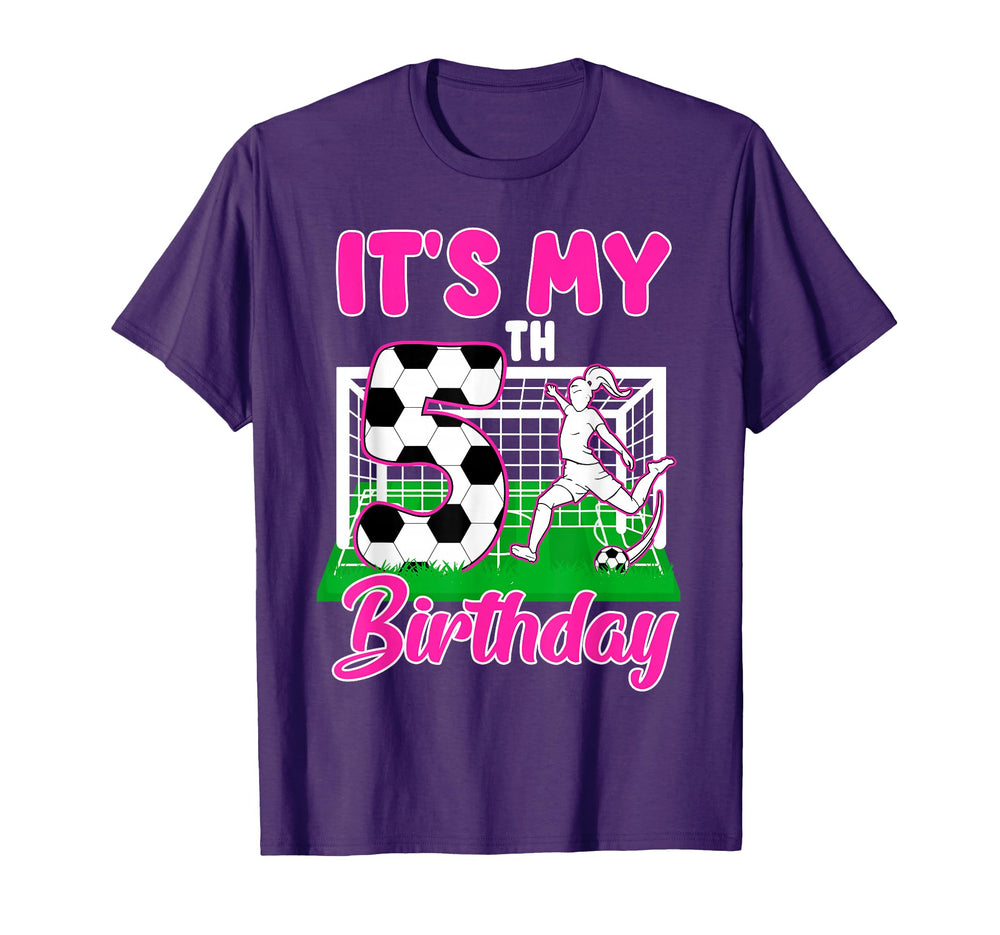 Its My 5Th Birthday Soccer Themed T-Shirt - Fun Novelty Design Unisex
