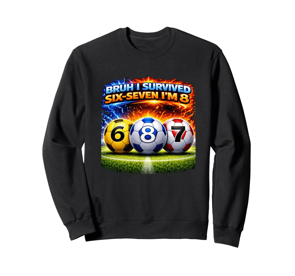 8Th Birthday Soccer I M 8 Year Old Sweatshirt - Trendy Graphic Men Women