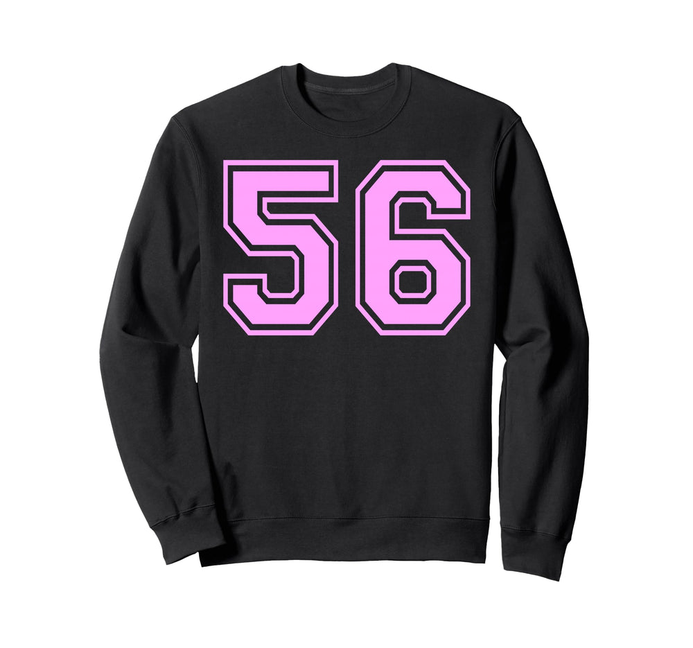 56 Number Fifty Six Sports Varsity Sweatshirt - Minimalist Print Unisex
