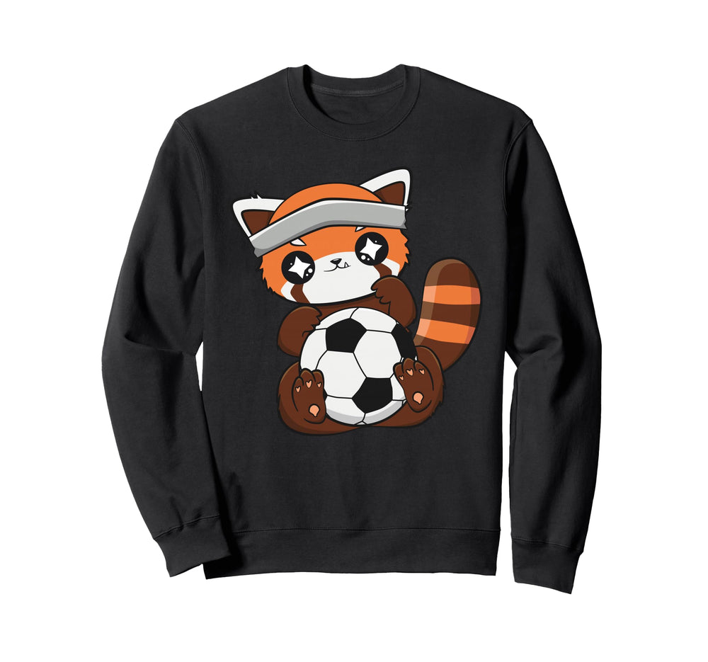 Red Panda Soccer Ball Sport Coach Sweatshirt - Unique Graphic for Adults