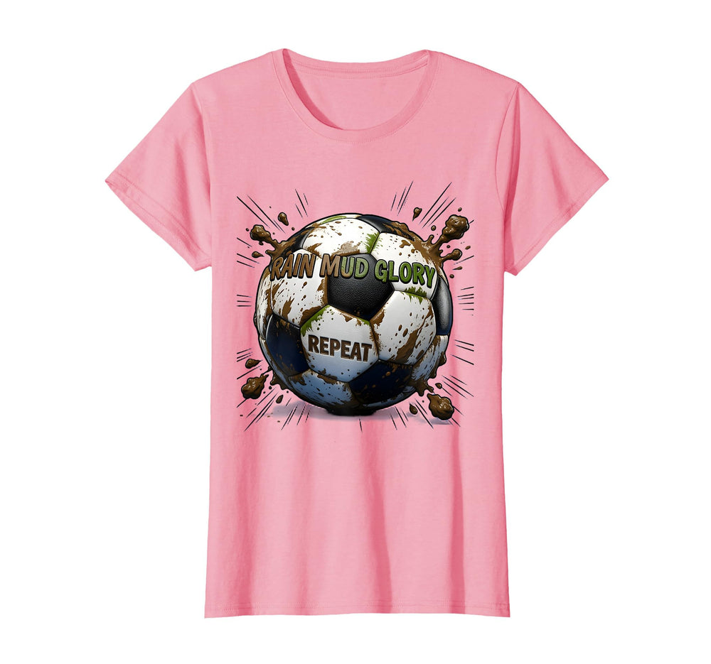 Rain Mud Glory Repeat Soccer T-Shirt - Unique Graphic for Adults