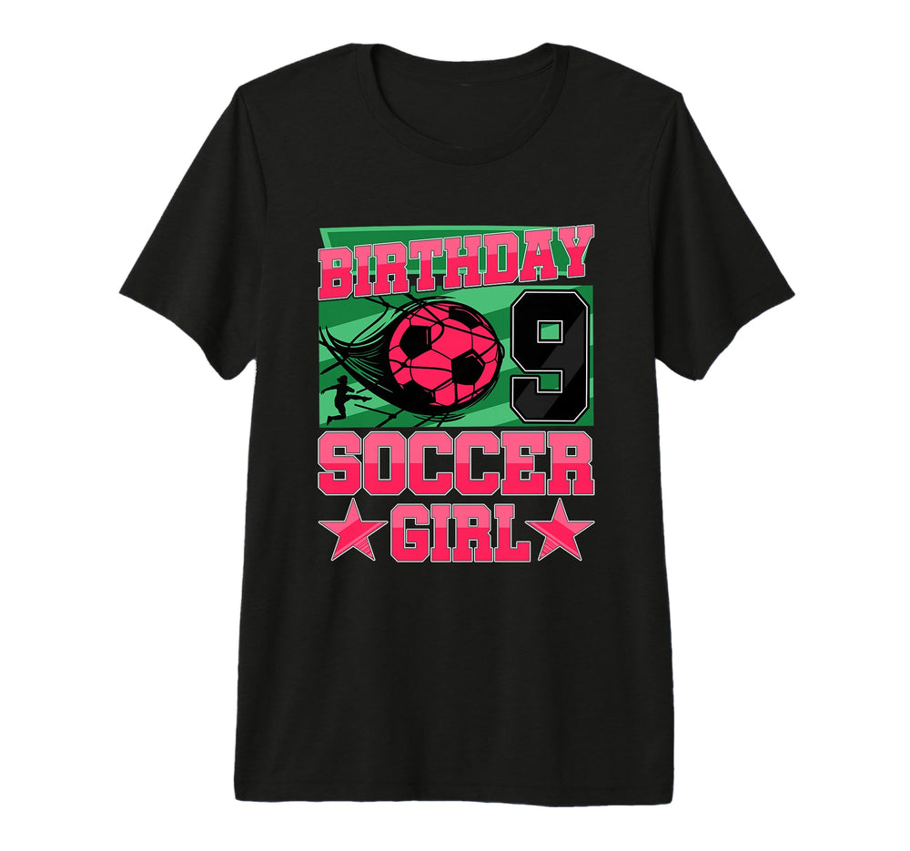 Soccer Birthday Party 9Th Birthday 9 T-Shirt - Minimalist Print Unisex