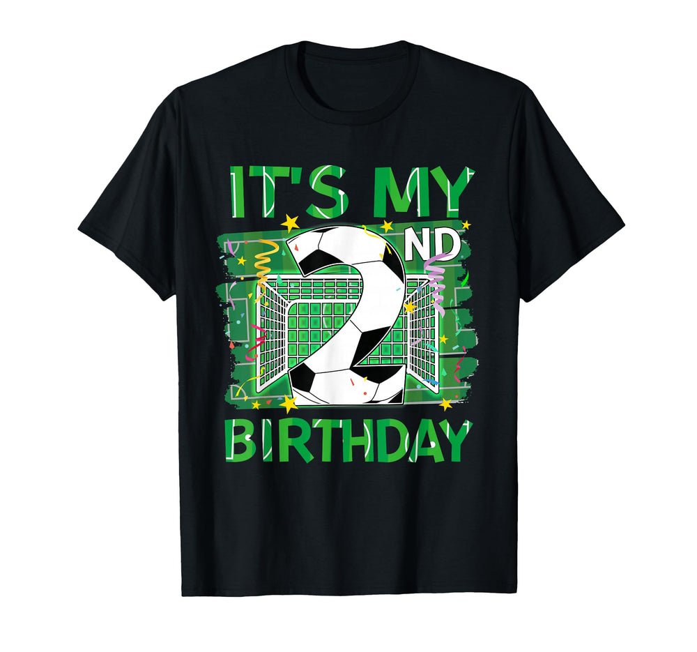 Its My 2Nd Birthday Soccer 2 Years Old T-Shirt - Unique Graphic Men Women