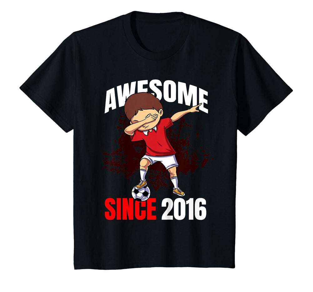 Awesome Since 2016 7Th Soccer Player T-Shirt - Unique Graphic Men Women