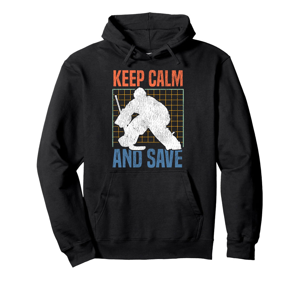 Ice Hockey Goalie Goalkeeper Keep Hoodie - Aesthetic Graphic Men Women