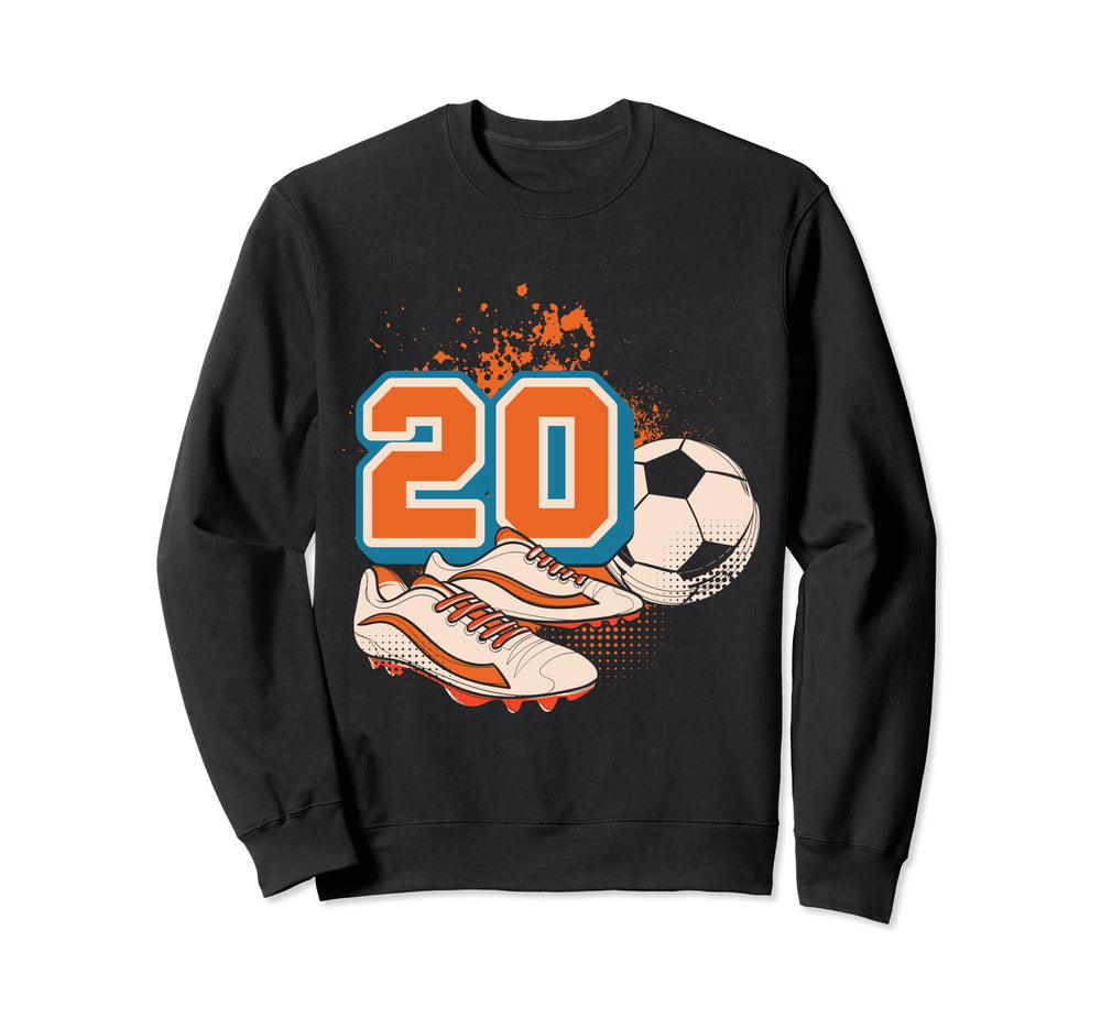 20Th Birthday Soccer Player Sweatshirt - Casual Everyday Wear for Adults