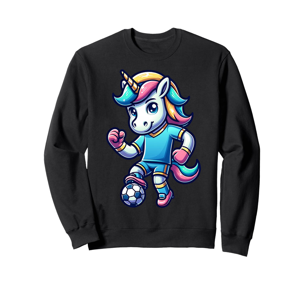 Footballer Unicorn Fans Soccer Team Sweatshirt - Unique Graphic Men Women