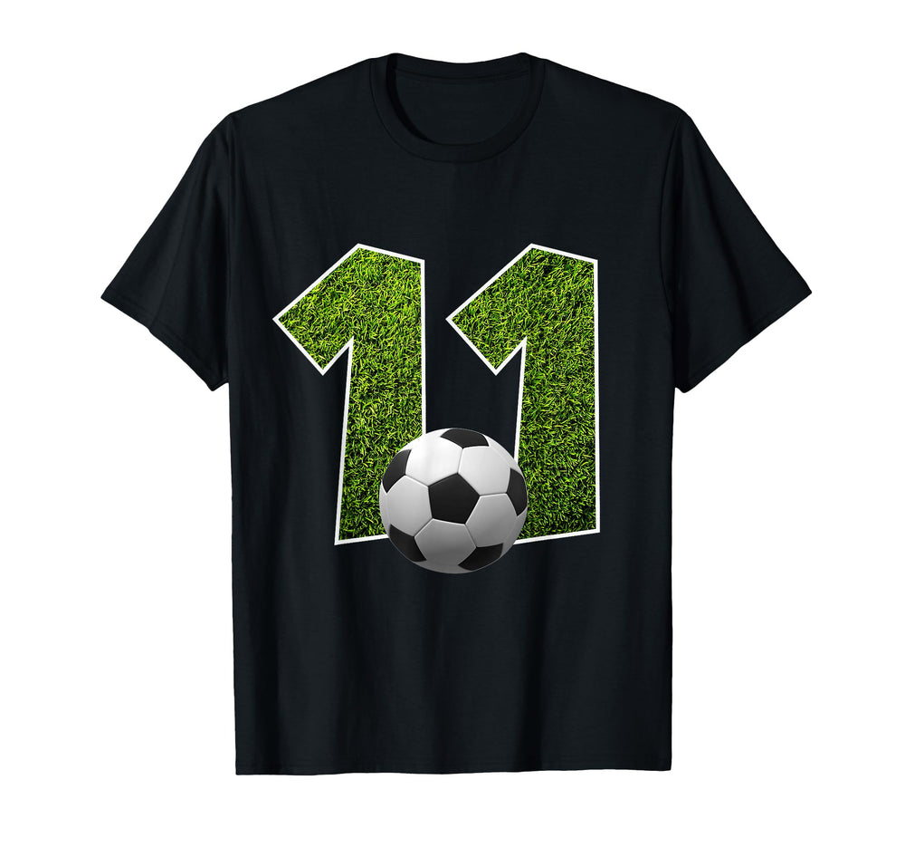 Number 11 Years Soccer 11Th Birthday T-Shirt - Casual Everyday Wear Unisex