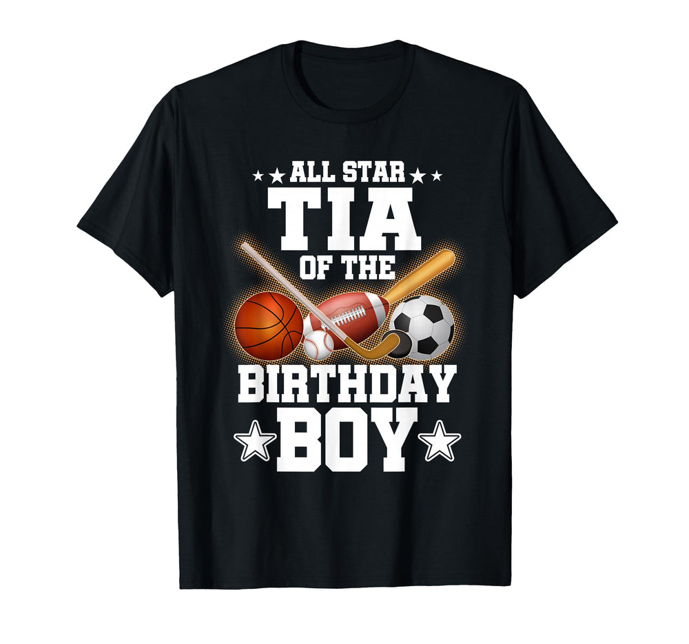 All Star Tia Birthday Basketball Soccer T-Shirt - Graphic Print for Adults