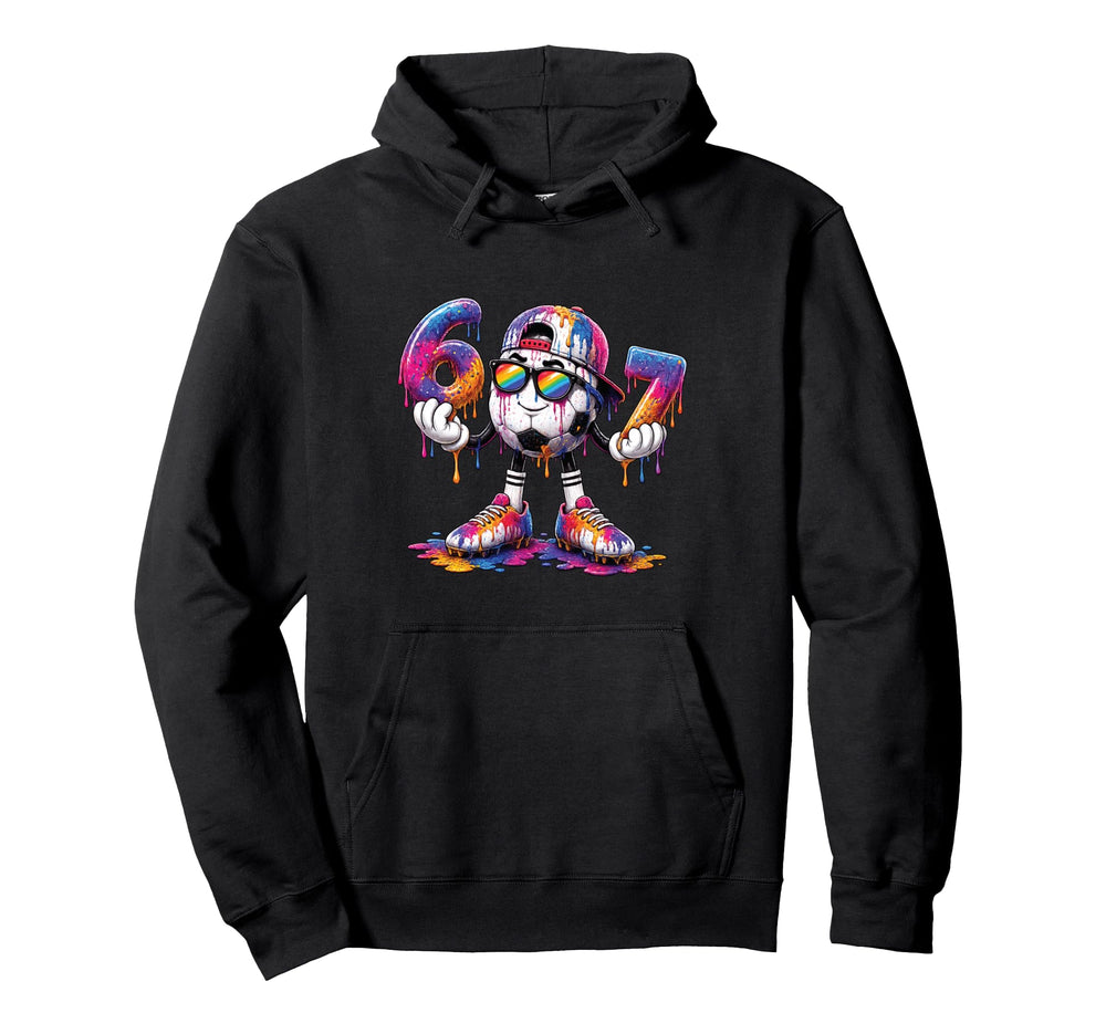 Soccer 67 Ice Cream Drip Funny Six Seven Hoodie - Graphic Print Unisex