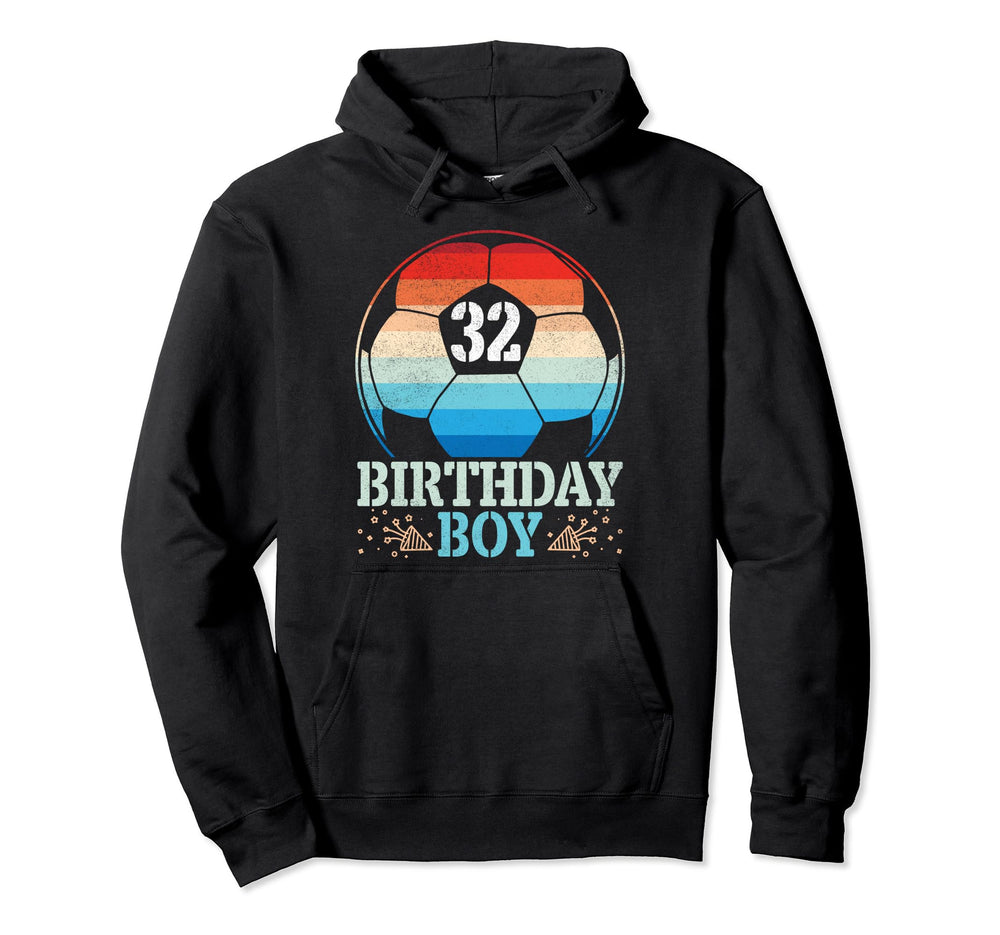 Playing Soccer Happy Birthday Player Hoodie - Minimalist Print for Adults