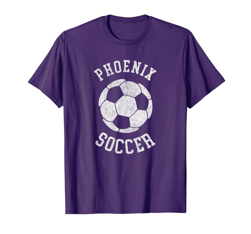 Phoenix Soccer Distressed 90S T-Shirt - Fun Novelty Design Unisex