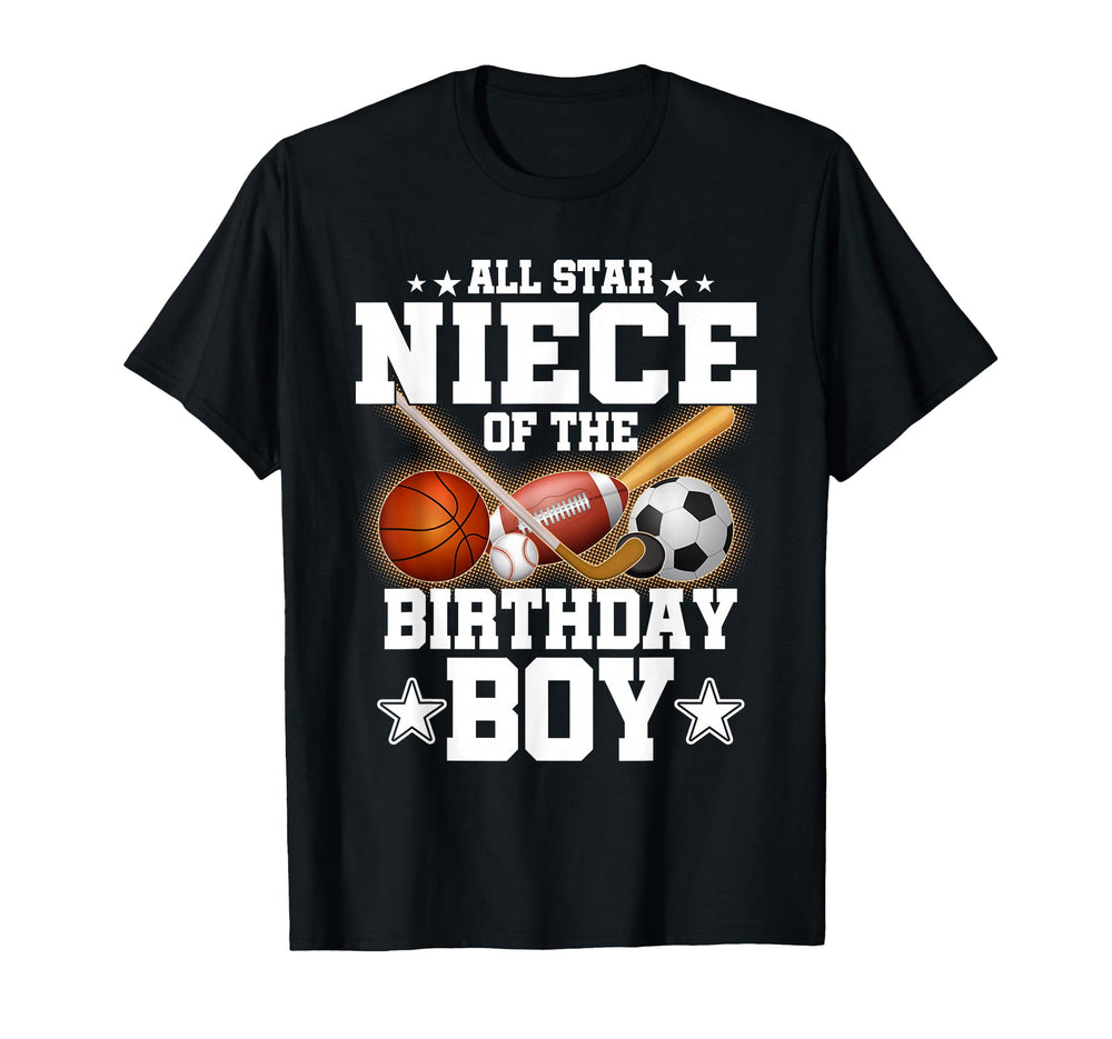 All Star Niece Birthday Basketball T-Shirt - Fun Novelty Design Men Women