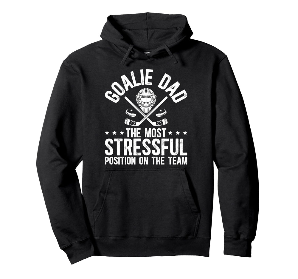Funny Hockey Goalie Dad Hockey Keeper Hoodie - Aesthetic Graphic Unisex
