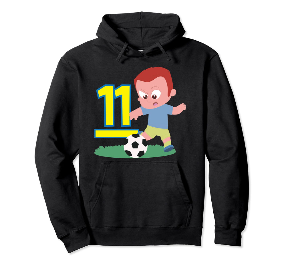 11Th Birthday 11 Years Soccer Football Hoodie - Streetwear Style Unisex