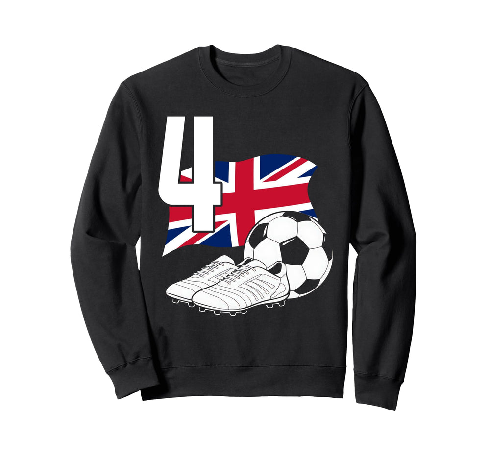 4 Soccer Birthday Gift Soccer Fan Sweatshirt - Novelty Apparel Unisex