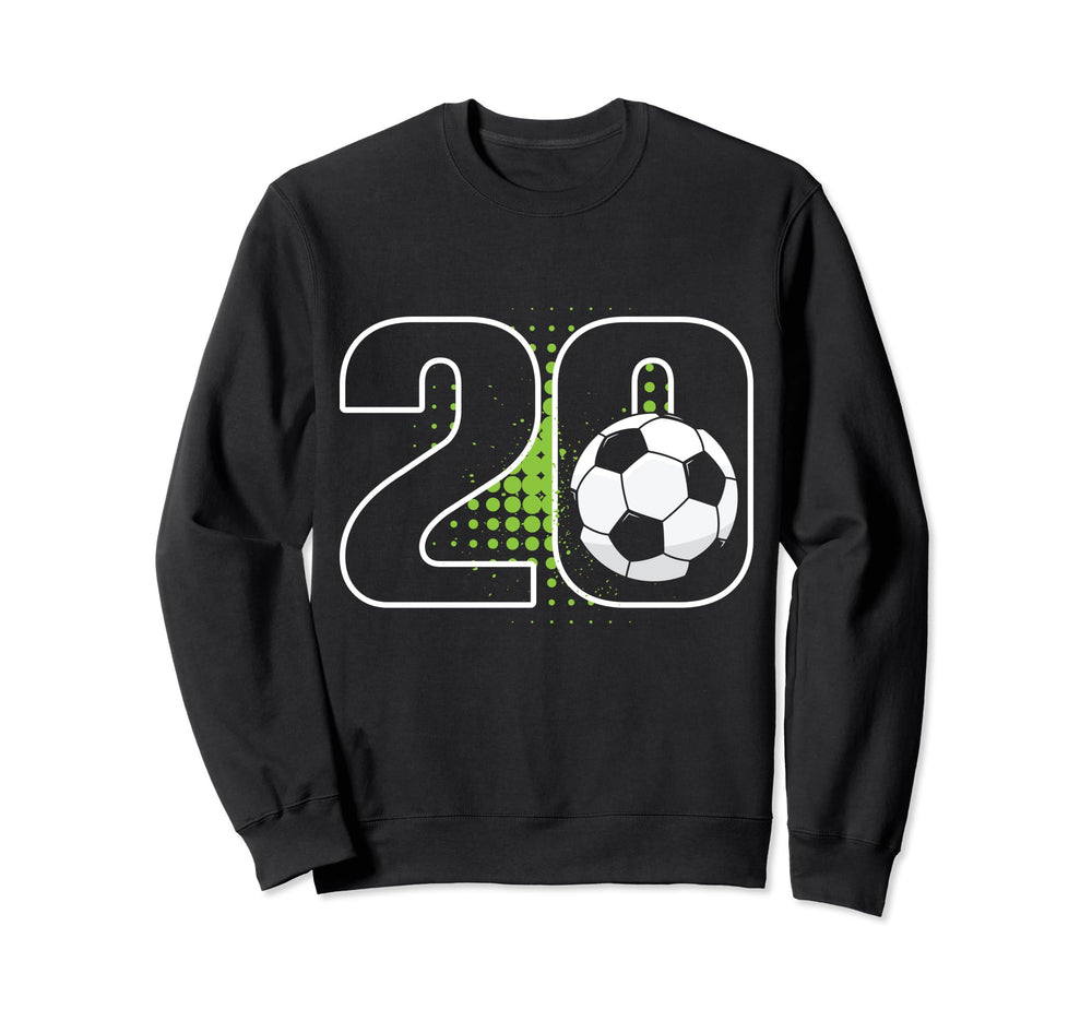 20Th Birthday Soccer Player Sweatshirt - Streetwear Style Men Women