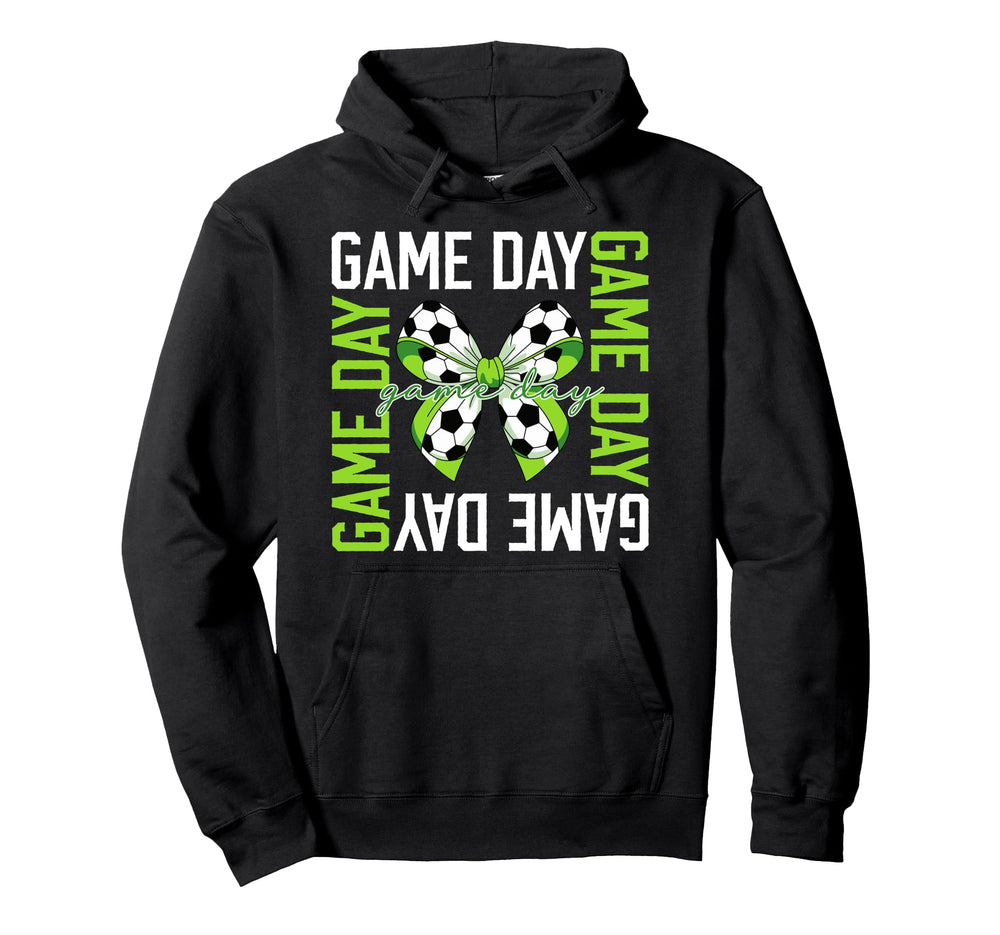 Game Day Soccer Bow Soccer Game Day Hoodie - Streetwear Style for Adults