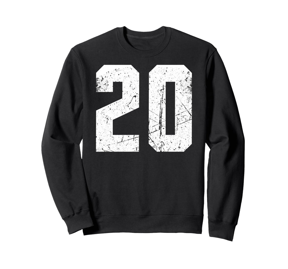 Sport Team Number 20 Sweatshirt - Graphic Print for Adults