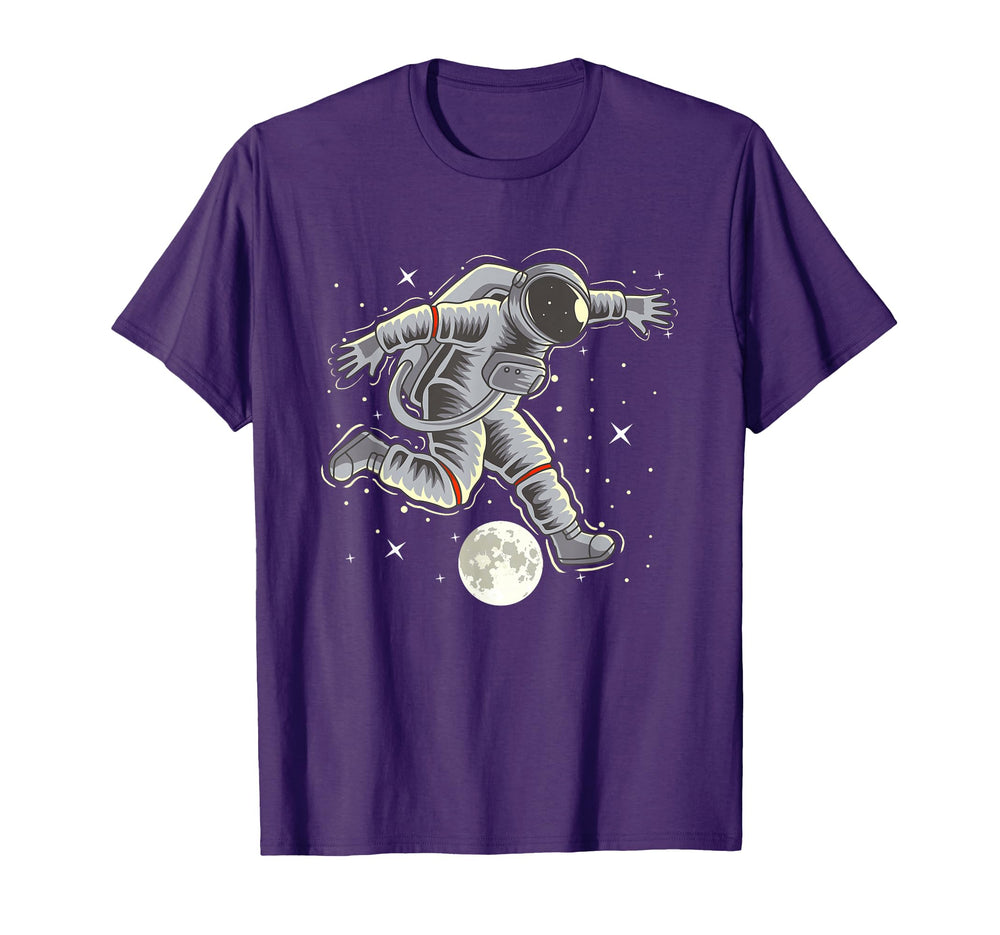 Astronaut Playing Soccer Soccer Player T-Shirt - Unique Graphic for Adults