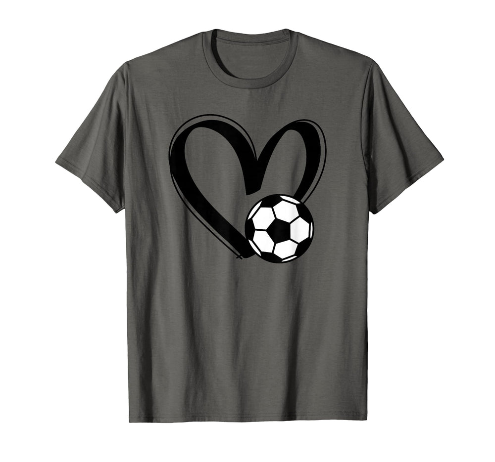 Soccer Ball Heart T-Shirt - Fun Novelty Design Unisex