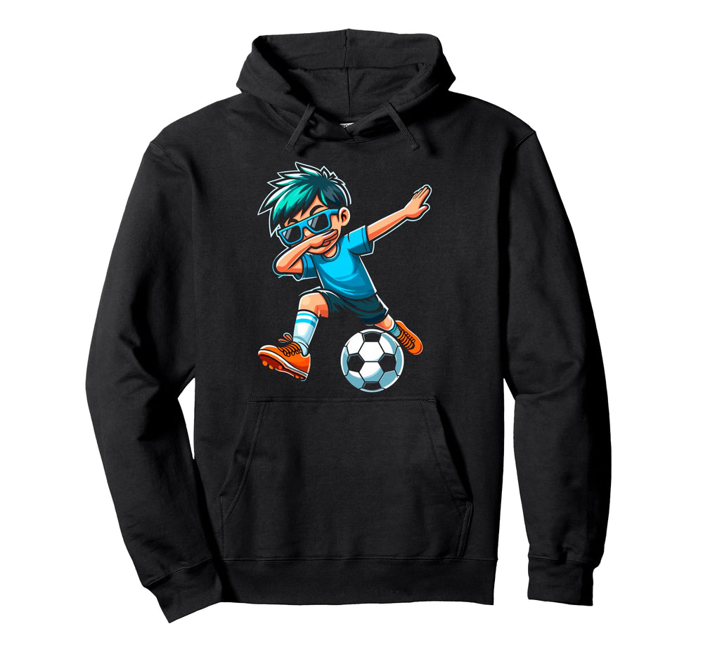 Funny Dabbing Dab Soccer Player Ball Hoodie - Unique Graphic Men Women