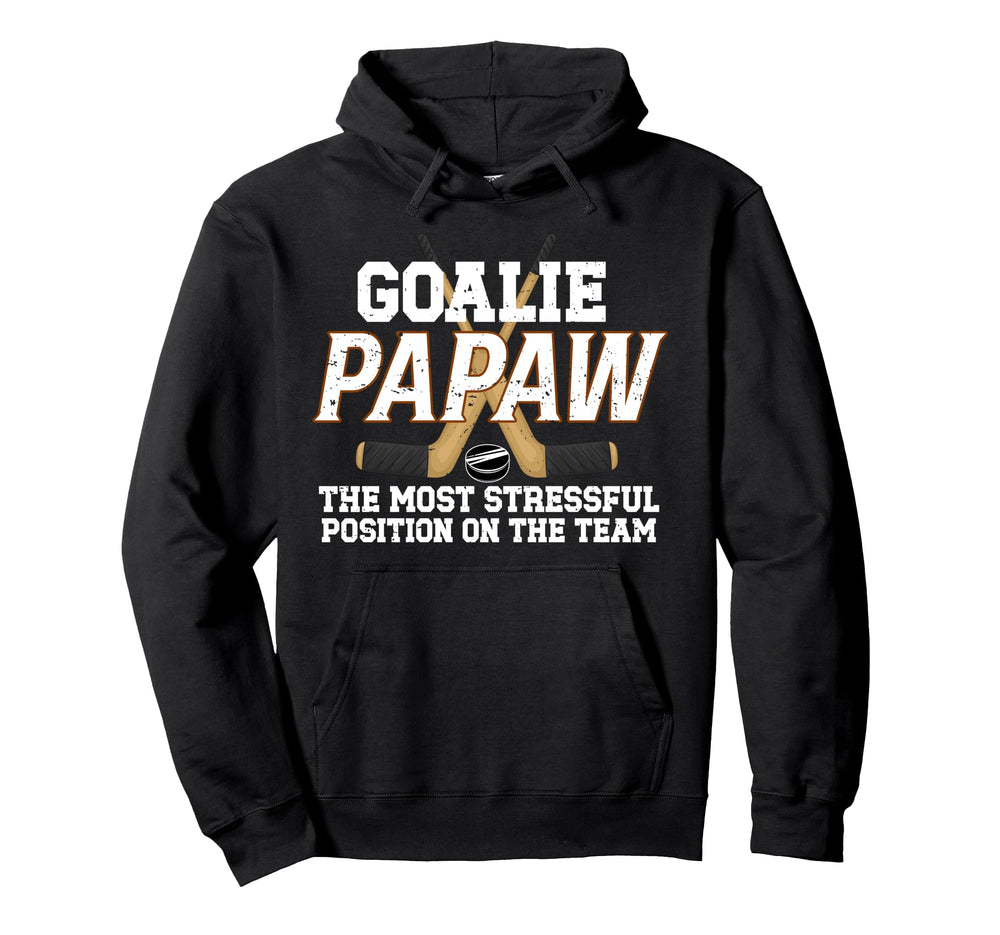Ice Hockey Goalie Papaw Funny Ice Hoodie - Unique Graphic for Adults