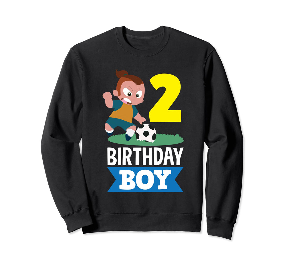 2Nd Birthday 2 Years Soccer Sweatshirt - Minimalist Print for Adults