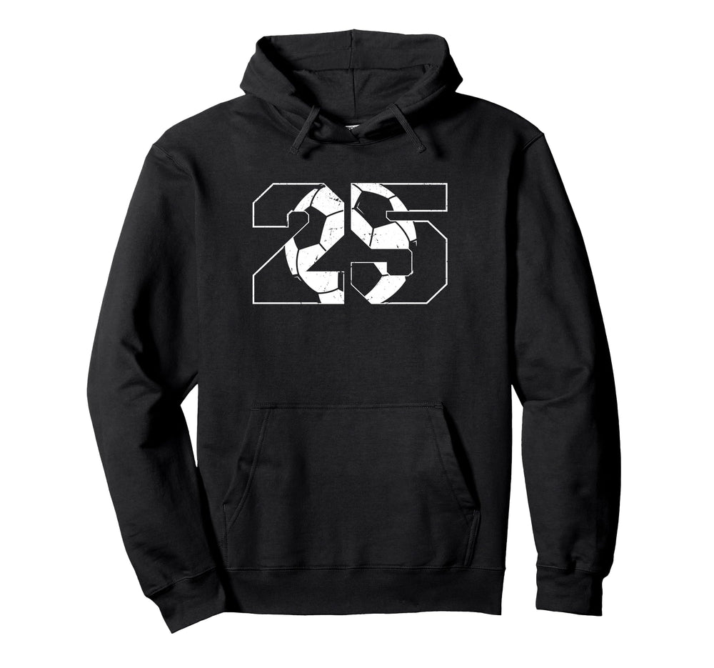 25Th Birthday Soccer Player Football Hoodie - Minimalist Print Men Women