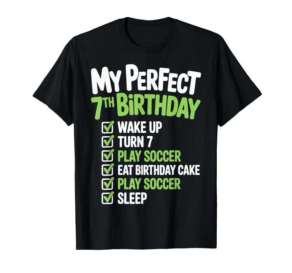 My 7Th Birthday Bday Play Soccer 7 T-Shirt - Custom Art Print Men Women
