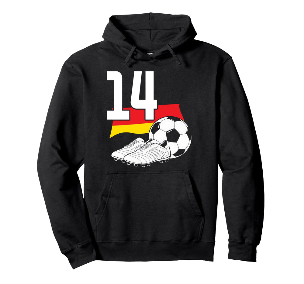 14 Soccer Birthday Gift Soccer Fan Sports Hoodie - Graphic Print Men Women