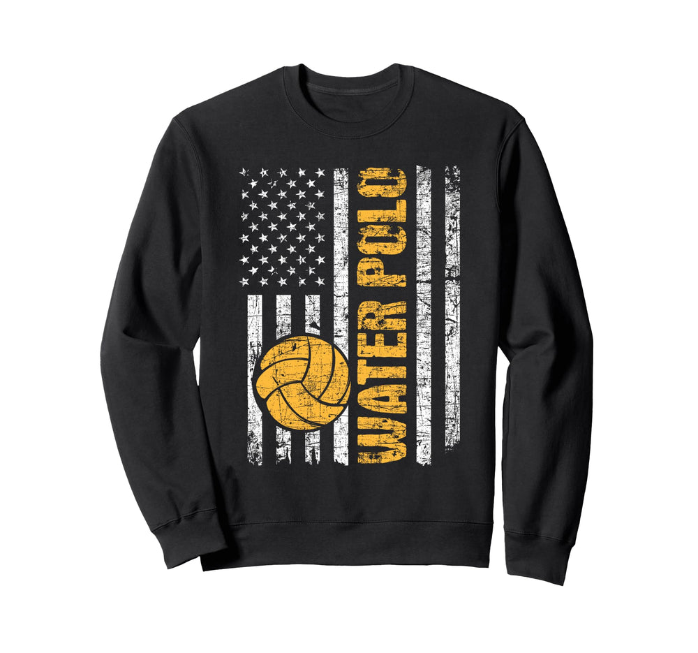 Water Polo Usa Flag Goalie Sweatshirt - Streetwear Style for Adults