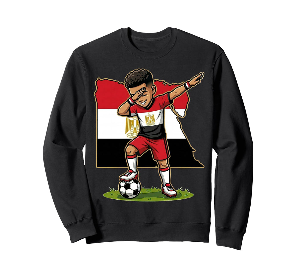 Dabbing Soccer Egypt Jersey Sweatshirt - Aesthetic Graphic Men Women