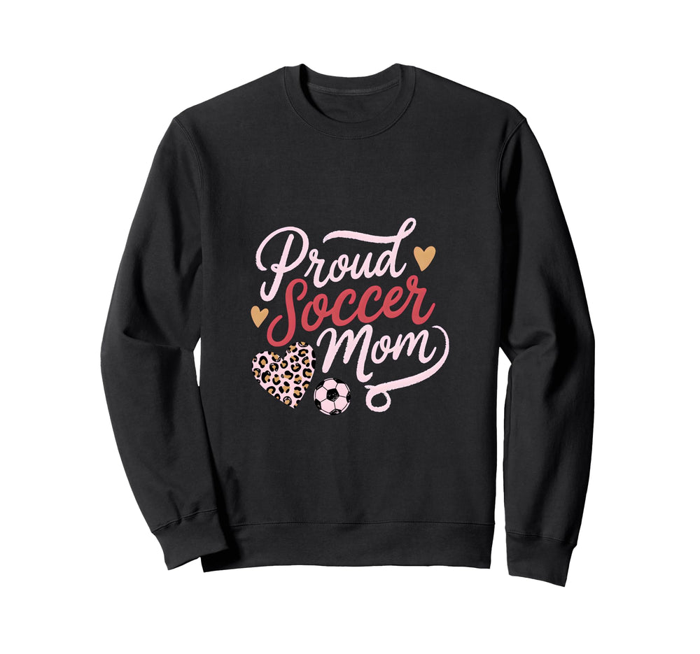 Proud Soccer Mom Leopard Family Sweatshirt - Streetwear Style Unisex