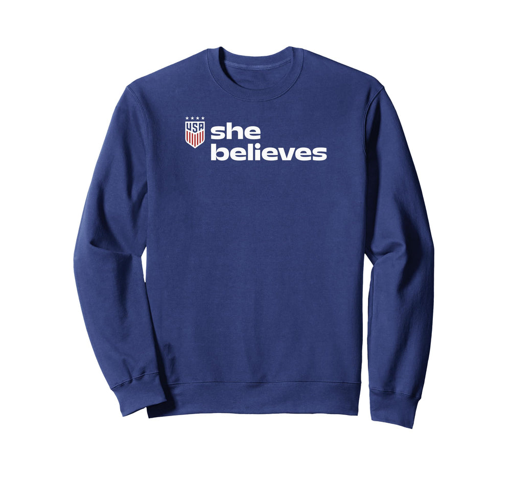 U S Soccer Uswnt She Believes Cup Sweatshirt - Streetwear Style Unisex