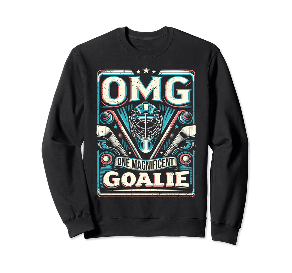 Funny Goalkeeper Ice Hockey Goalie Sweatshirt - Graphic Print for Adults