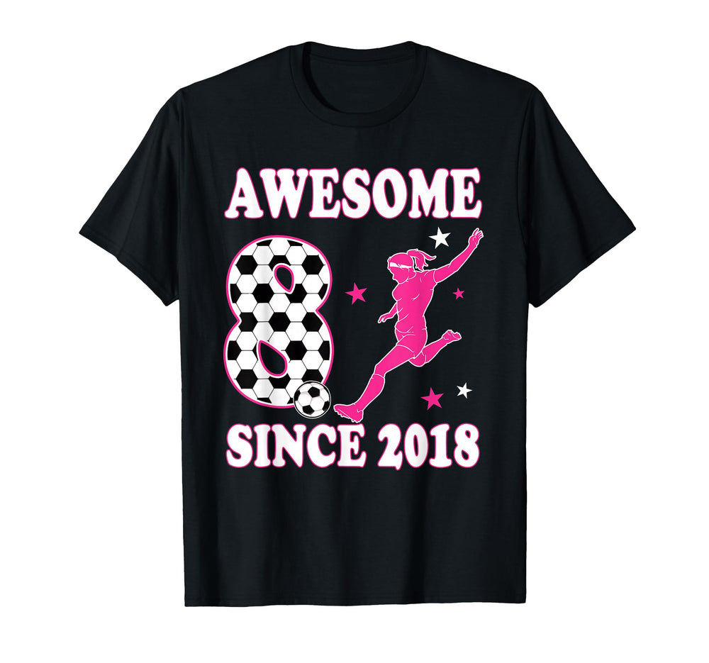 8 Year Old Awesome Since 2018 Birthday T-Shirt - Unique Graphic Unisex