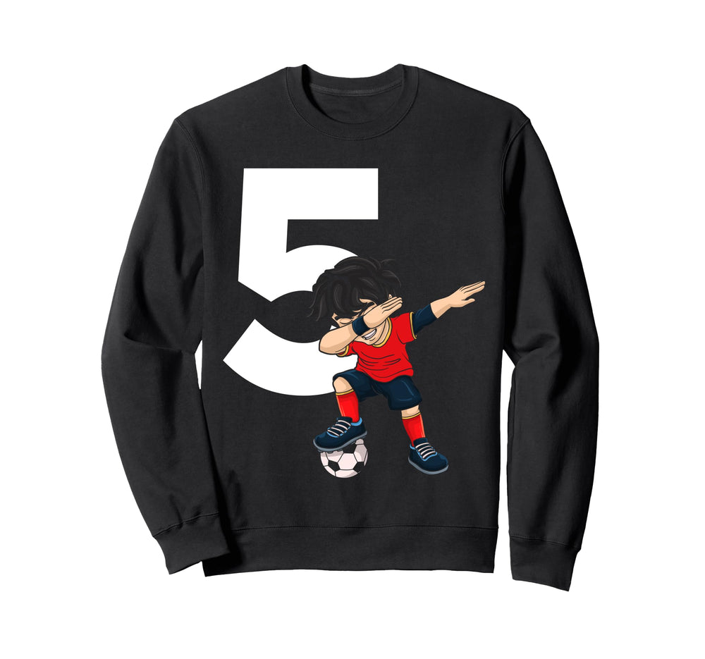 5 Soccer Birthday Gift Soccer Fan Sweatshirt - Aesthetic Graphic Unisex
