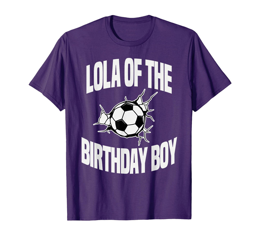 Lola Birthday Soccer Team Bday Party T-Shirt - Aesthetic Graphic Men Women