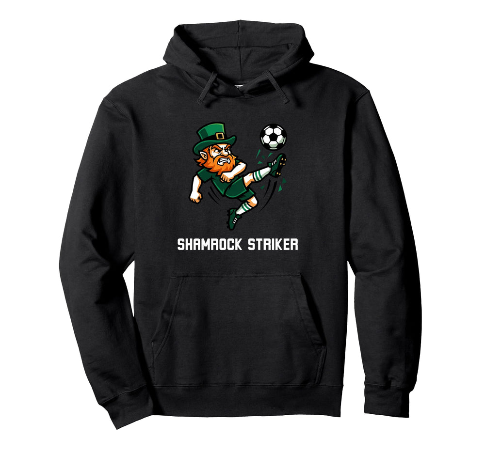 Shamrock Striker Leprechaun Soccer St Hoodie - Graphic Print Unisex