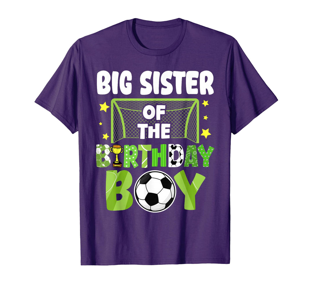 Soccer Big Sister Birthday Party T-Shirt - Novelty Apparel Men Women